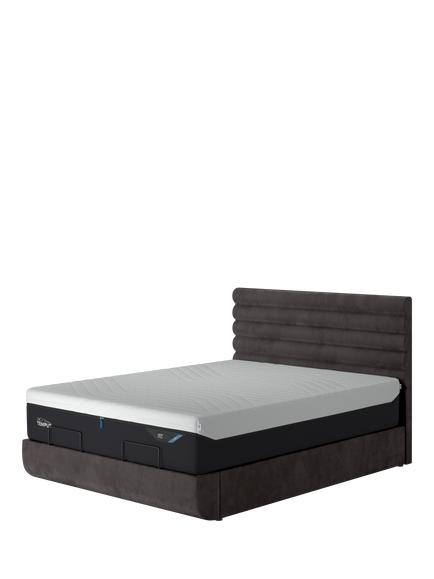 TEMPUR® Arc™ Static Disc Vectra Upholstered Bed Frame, Super King Size, Dark Grey