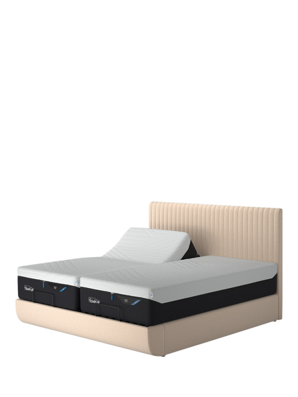 TEMPUR® Arc™ Adjustable Disc Vertica Upholstered Bed Frame, King Size, Sand