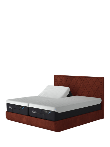 TEMPUR® Arc™ Adjustable Disc Quilted Upholstered Bed Frame, Super King Size, Copper