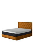 TEMPUR® Arc™ Static Disc Quilted Upholstered Bed Frame, King Size, Gold