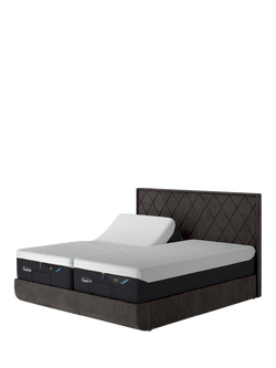 TEMPUR® Arc™ Adjustable Disc Vectra Upholstered Bed Frame, King Size, Dark Grey
