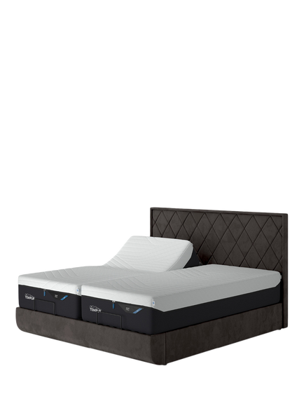 TEMPUR® Arc™ Adjustable Disc Vectra Upholstered Bed Frame, King Size, Dark Grey