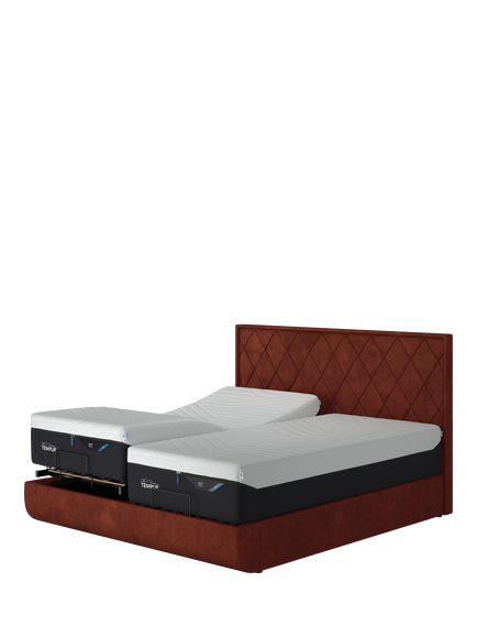 TEMPUR® Arc™ Adjustable Disc Quilted Upholstered Bed Frame, King Size - view 2, Copper