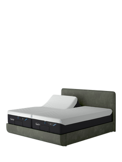TEMPUR® Arc™ Adjustable Disc Upholstered Bed Frame, King Size, Dark Green