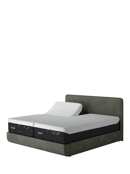 TEMPUR® Arc™ Adjustable Disc Upholstered Bed Frame, King Size, Dark Green