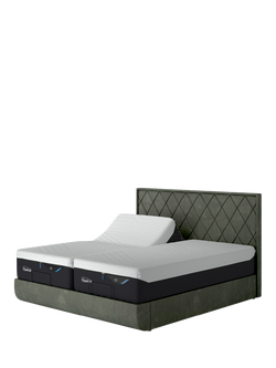 TEMPUR® Arc™ Adjustable Disc Vectra Upholstered Bed Frame, King Size, Dark Green