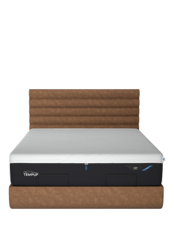 TEMPUR® Arc™ Static Disc Vectra Upholstered Bed Frame, Super King Size - view 2, Brown