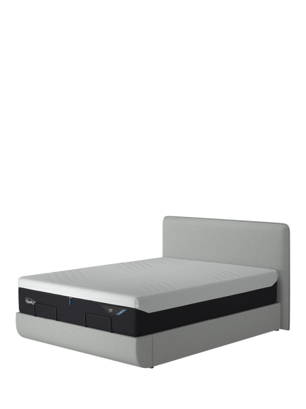 TEMPUR® Arc™ Static Disc Form Upholstered Bed Frame, King Size, Pearl Grey