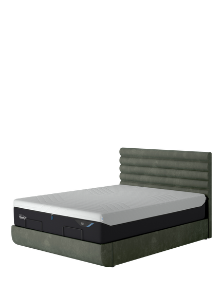 TEMPUR® Arc™ Static Disc Vectra Upholstered Bed Frame, King Size, Dark Green