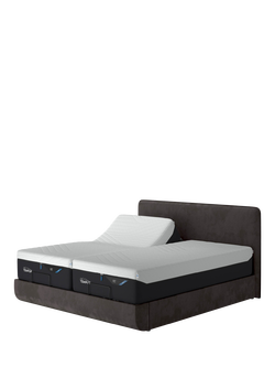 TEMPUR® Arc™ Adjustable Disc Upholstered Bed Frame, King Size, Dark Grey