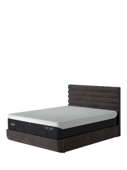 TEMPUR® Arc™ Static Disc Vectra Upholstered Bed Frame, King Size, Dark Grey