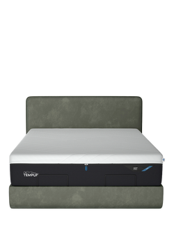 TEMPUR® Arc™ Static Disc Form Upholstered Bed Frame, King Size - view 2, Dark Green