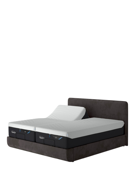 TEMPUR® Arc™ Adjustable Disc Upholstered Bed Frame, Super King Size, Dark Grey