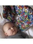 Etta Loves x Keith Haring GOTS Organic Cotton Baby Sensory Muslin Square, Pack of 2