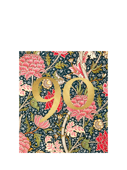 Pigment William Morris Pattern 90th Birthday Card, Multi