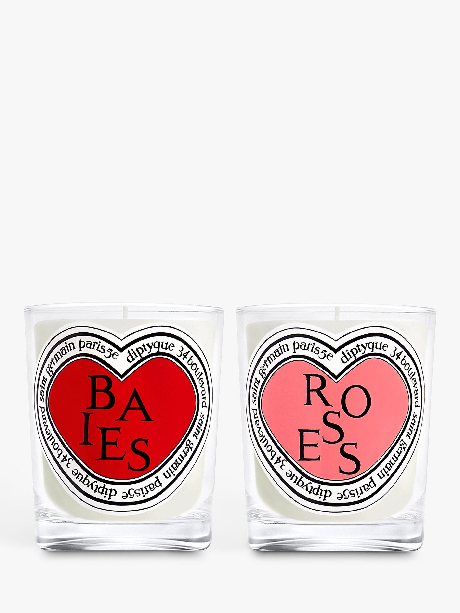 Diptyque Limited Edition Valentine's Baies & Roses Candle Duo Gift Set