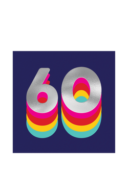 Redback Cards Rainbow 60th Birthday Card, Multi