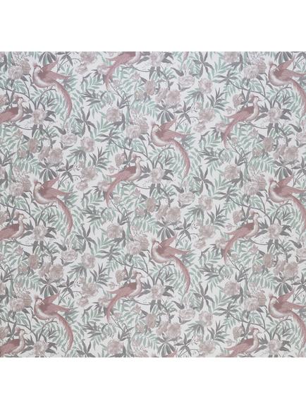 Laura Ashley Osterley Birds Furnishing Fabric, Mulberry