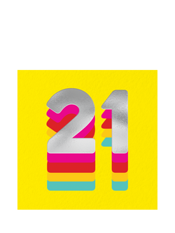 Redback Cards Rainbow 21'st Birthday Card, Multi