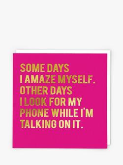 Redback Cards I Amaze Myself Greetings Card, Multi