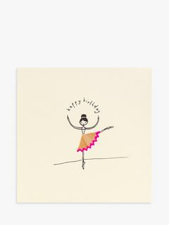Ruth Jackson Pencil Ballerina Birthday Card