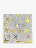 Wendy Jones Blackett Silver & Gold Stars Birthday Card