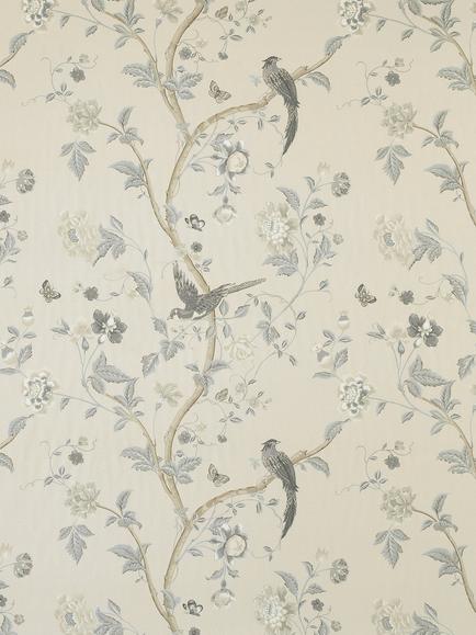 Laura Ashley Summer Palace Furnishing Fabric, Dove Grey