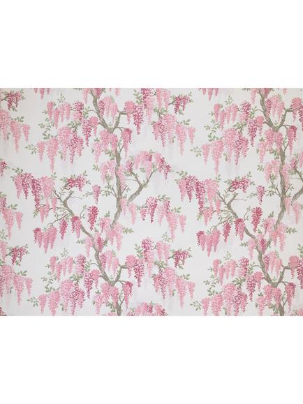 Laura Ashley Wisteria Furnishing Fabric, Coral Pink