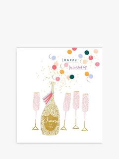 The Proper Mail Company Champagne And Flutes Birthday Card