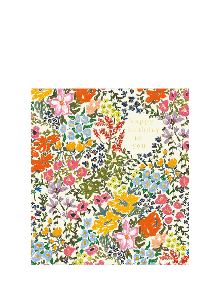 Woodmansterne Floral Collection Birthday Card, Multi