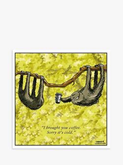 Woodmansterne Two Sloths Hanging Greeting Card, Multi