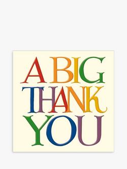 Emma Bridgewater A Big Thank You Greetings Card, Multi