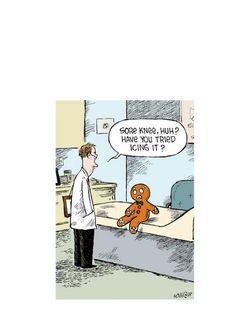 Woodmansterne Gingerbread Man Blank Greeting Card, Multi