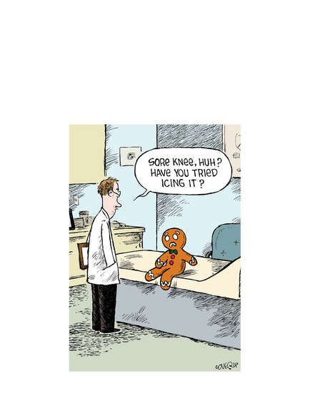Woodmansterne Gingerbread Man Blank Greeting Card, Multi