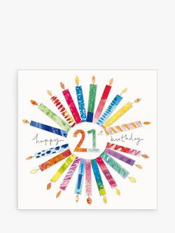 Woodmansterne Kaleidoscope Pattern 21st Birthday Card, Multi