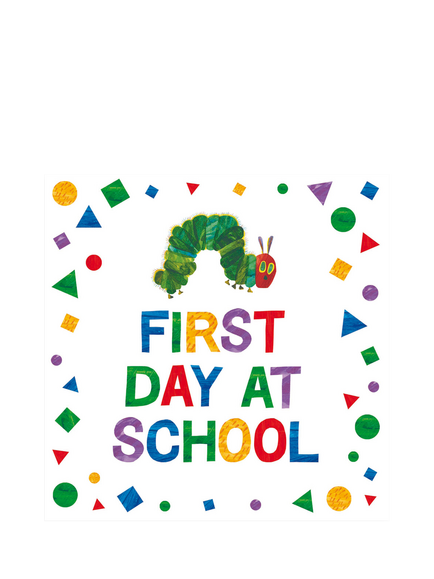 Woodmansterne The Very Hungry Caterpillar First Day at School Card, Multi