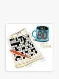 Woodmansterne Crossword Puzzle 80th Birthday Card