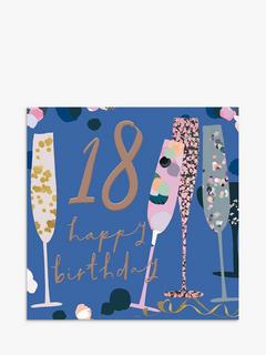Woodmansterne Champagne Glasses 18'th Birthday Card