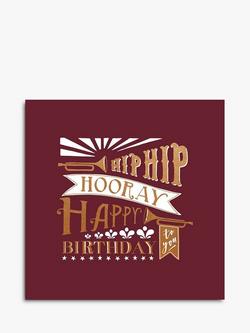 Woodmansterne Hip Hip Hooray Birthday Card, Multi