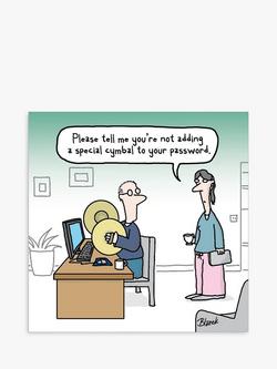 Woodmansterne Password Cymbal Change Greeting Card, Multi