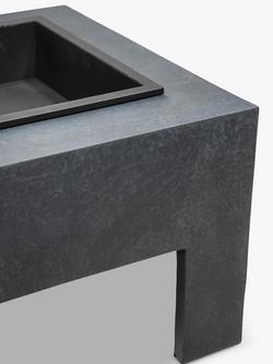 Ivyline Square Console Firepit, Grey - view 2, Grey