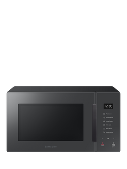 Samsung MS23T5018AC Solo Freestanding Microwave with Auto Cook, 23L, Charcoal, Charcoal
