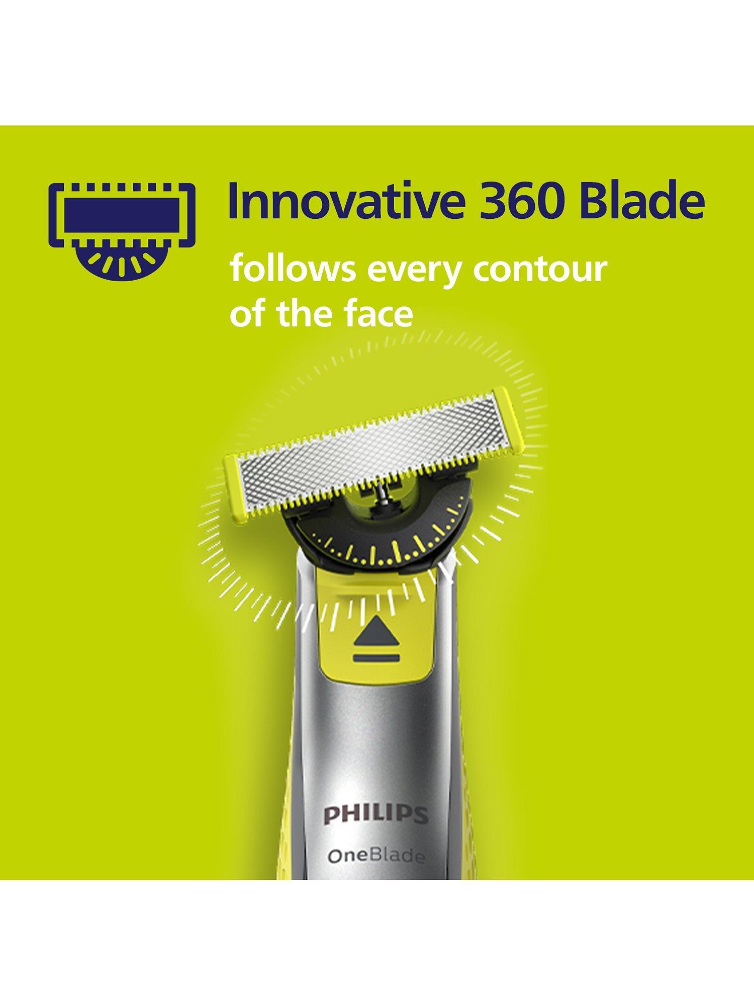 Product image 5 of 8, which shows Philips QP430/50 OneBlade 360 Replacement Blades for Face, Pack of 3, Multi