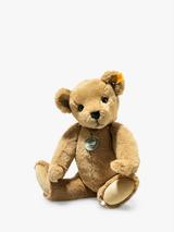 Steiff Gilda Gans 47 cm wit liggend, Soft Cuddly Friends, knuffeldier boerderij Gans, pluizig knuffeldier om te spelen en te knuffelen, van knuffelzacht pluche voor babyzachte huid