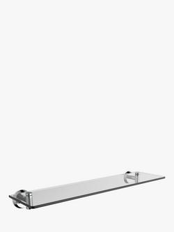 John Lewis Elegance Glass Bathroom Shelf, Chrome