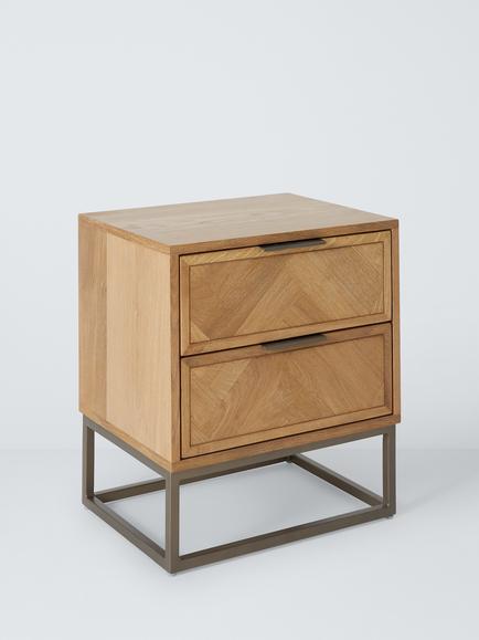 John Lewis Estate 2 Drawer Bedside Table, Natural, Natural