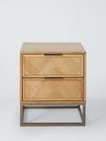 John Lewis Estate 2 Drawer Bedside Table, Natural