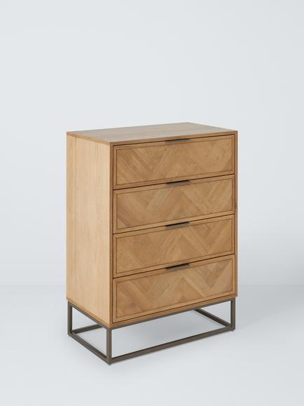 John Lewis Estate 4 Drawer Chest, Natural, Natural