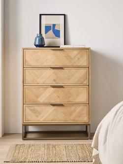 John Lewis Estate 4 Drawer Chest, Natural - view 2, Natural