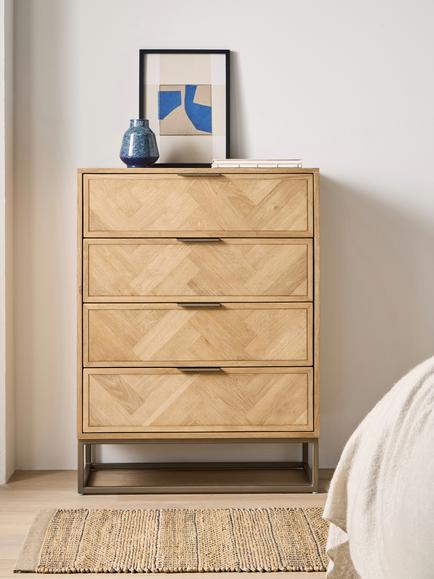 John Lewis Estate 4 Drawer Chest, Natural - view 2, Natural